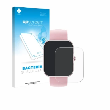 Face avant d’un emballage produit avec le logo de la marque upscreen. À côté, l’appareil Ucani S80K 1.83