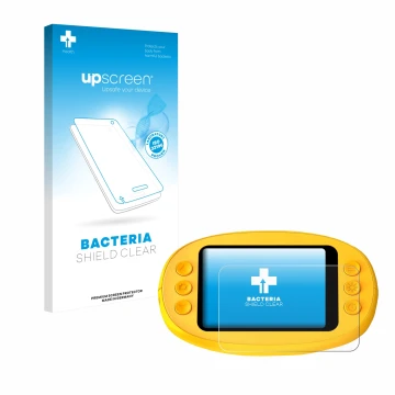 Face avant d’un emballage produit avec le logo de la marque upscreen. À côté, l’appareil Ashfly inskam 382 est représenté avec