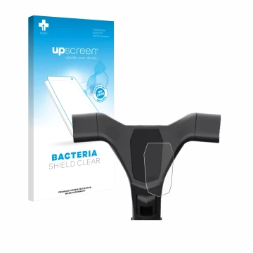 Face avant d’un emballage produit avec le logo de la marque upscreen. À côté, l’appareil Navee ST3 est représenté avec la prot