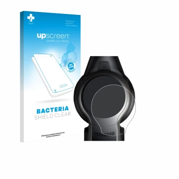 Face avant d’un emballage produit avec le logo de la marque upscreen. À côté, l’appareil MOVA S2 est représenté avec la protec