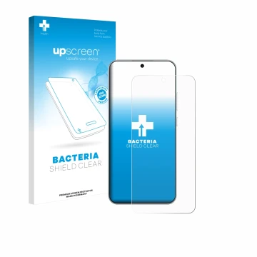 Face avant d’un emballage produit avec le logo de la marque upscreen. À côté, l’appareil Oppo A6 Pro 4G est représenté avec la