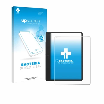 Face avant d’un emballage produit avec le logo de la marque upscreen. À côté, l’appareil TCL Note A1 est représenté avec la pr