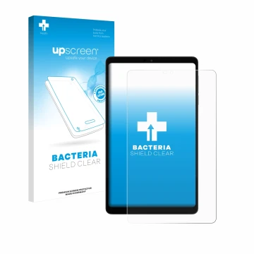 Face avant d’un emballage produit avec le logo de la marque upscreen. À côté, l’appareil Alldocube iPlay 60 mini est représent