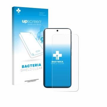 Face avant d’un emballage produit avec le logo de la marque upscreen. À côté, l’appareil Oppo Reno 15 FS 5G est représenté ave