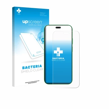 Face avant d’un emballage produit avec le logo de la marque upscreen. À côté, l’appareil Huawei Nova 15 Ultra est représenté a