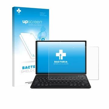 Face avant d’un emballage produit avec le logo de la marque upscreen. À côté, l’appareil DEERTiME E9 10.1