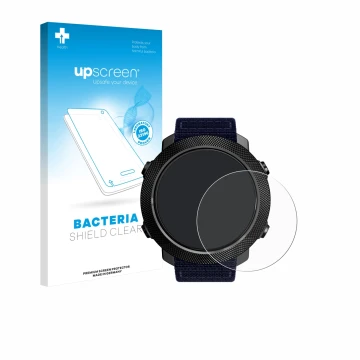 Face avant d’un emballage produit avec le logo de la marque upscreen. À côté, l’appareil North Edge Apache 3 est représenté av