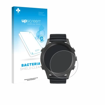 Face avant d’un emballage produit avec le logo de la marque upscreen. À côté, l’appareil North Edge Apache 46 est représenté a