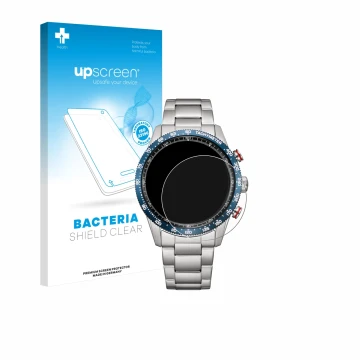 Face avant d’un emballage produit avec le logo de la marque upscreen. À côté, l’appareil Citizen CA4716-50L est représenté ave