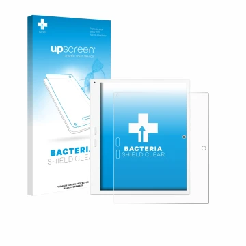 Face avant d’un emballage produit avec le logo de la marque upscreen. À côté, l’appareil Bigme B10 10.3