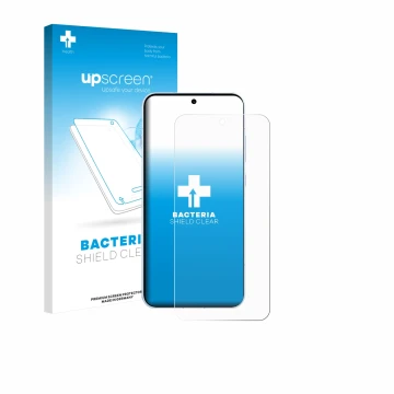 Face avant d’un emballage produit avec le logo de la marque upscreen. À côté, l’appareil Oppo Find X8s est représenté avec la 