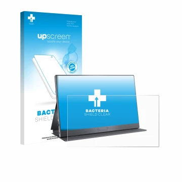 Face avant d’un emballage produit avec le logo de la marque upscreen. À côté, l’appareil CUIUIC GS156B2 est représenté avec la