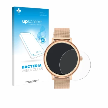 Face avant d’un emballage produit avec le logo de la marque upscreen. À côté, l’appareil Ruxingx AK98 1.19