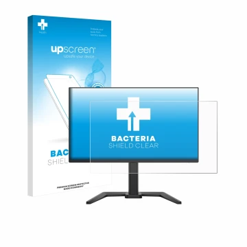 Face avant d’un emballage produit avec le logo de la marque upscreen. À côté, l’appareil Iiyama G-Master GB2591HSU-B1 est repr