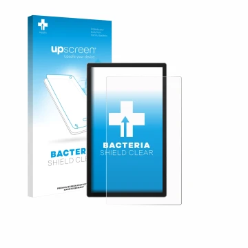 Face avant d’un emballage produit avec le logo de la marque upscreen. À côté, l’appareil Sunmi Flex 3 22