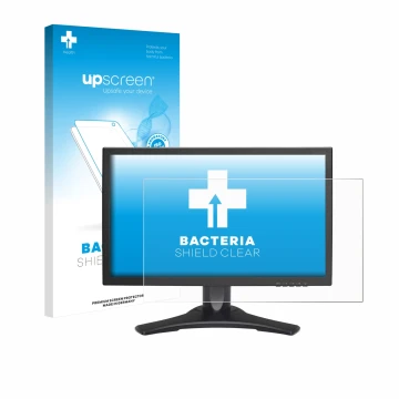 Face avant d’un emballage produit avec le logo de la marque upscreen. À côté, l’appareil Hanns.G HP227 est représenté avec la 