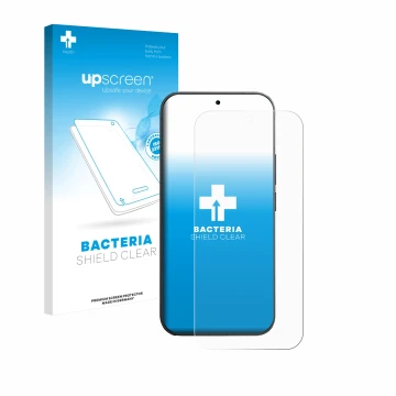 Face avant d’un emballage produit avec le logo de la marque upscreen. À côté, l’appareil Vivo V70 est représenté avec la prote