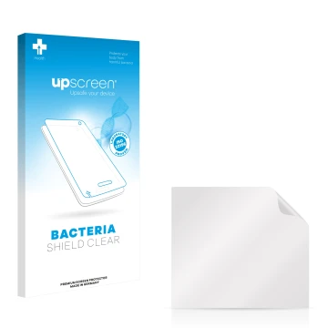 Face avant d’un emballage produit avec le logo de la marque upscreen. À côté se trouve la protection d’écran correspondante.