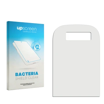 Face avant d’un emballage produit avec le logo de la marque upscreen. À côté se trouve la protection d’écran correspondante.