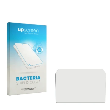 Face avant d’un emballage produit avec le logo de la marque upscreen. À côté se trouve la protection d’écran correspondante.