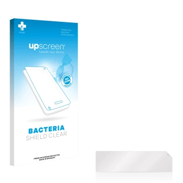 Face avant d’un emballage produit avec le logo de la marque upscreen. À côté se trouve la protection d’écran correspondante.