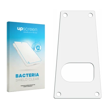 Face avant d’un emballage produit avec le logo de la marque upscreen. À côté se trouve la protection d’écran correspondante.