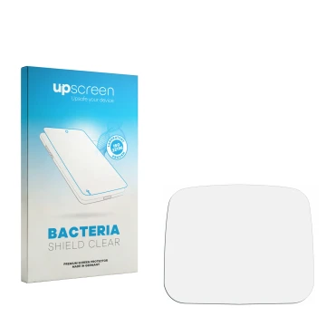 Face avant d’un emballage produit avec le logo de la marque upscreen. À côté se trouve la protection d’écran correspondante.