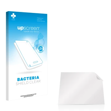 Face avant d’un emballage produit avec le logo de la marque upscreen. À côté se trouve la protection d’écran correspondante.