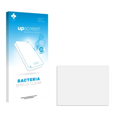 Face avant d’un emballage produit avec le logo de la marque upscreen. À côté se trouve la protection d’écran correspondante.