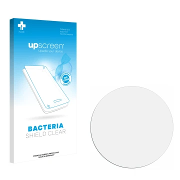 Face avant d’un emballage produit avec le logo de la marque upscreen. À côté se trouve la protection d’écran correspondante.