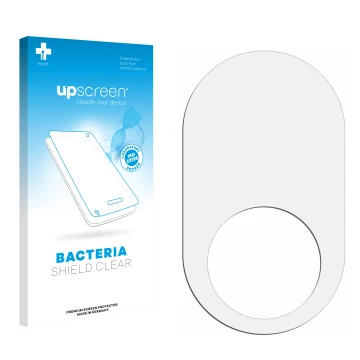 Face avant d’un emballage produit avec le logo de la marque upscreen. À côté se trouve la protection d’écran correspondante.