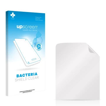 Face avant d’un emballage produit avec le logo de la marque upscreen. À côté se trouve la protection d’écran correspondante.