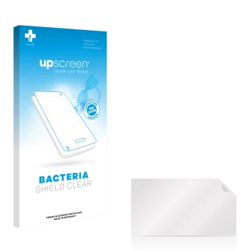 Face avant d’un emballage produit avec le logo de la marque upscreen. À côté se trouve la protection d’écran correspondante.