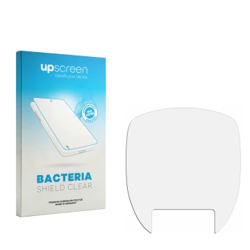 Face avant d’un emballage produit avec le logo de la marque upscreen. À côté se trouve la protection d’écran correspondante.