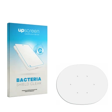 Face avant d’un emballage produit avec le logo de la marque upscreen. À côté se trouve la protection d’écran correspondante.