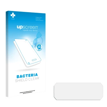 Face avant d’un emballage produit avec le logo de la marque upscreen. À côté se trouve la protection d’écran correspondante.