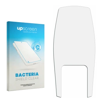 Face avant d’un emballage produit avec le logo de la marque upscreen. À côté se trouve la protection d’écran correspondante.