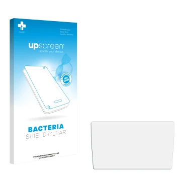 Face avant d’un emballage produit avec le logo de la marque upscreen. À côté se trouve la protection d’écran correspondante.
