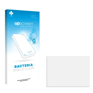 Face avant d’un emballage produit avec le logo de la marque upscreen. À côté se trouve la protection d’écran correspondante.