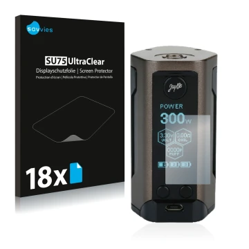 Face avant d’un emballage produit avec le logo de la marque Savvies. À côté, l’appareil Cowon Plenue D est représenté avec la 