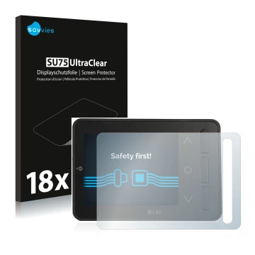 Face avant d’un emballage produit avec le logo de la marque Savvies. À côté, l’appareil ISDT BG-8S est représenté avec la prot