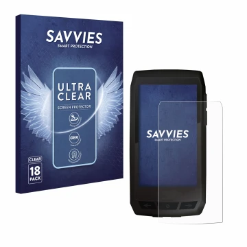 Face avant d’un emballage produit avec le logo de la marque Savvies. À côté, l’appareil Ciclo Navic 400 est représenté avec la