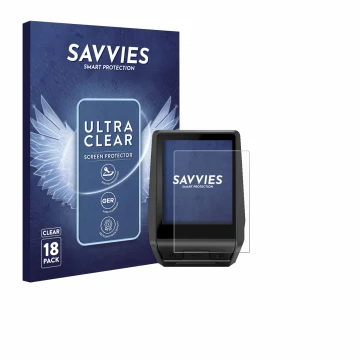 Face avant d’un emballage produit avec le logo de la marque Savvies. À côté, l’appareil Bosch Nyon 2020 est représenté avec la