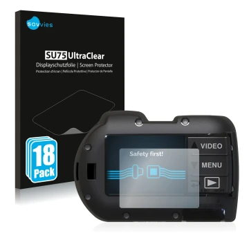 Face avant d’un emballage produit avec le logo de la marque Savvies. À côté, l’appareil SeaLife Micro 3.0 est représenté avec 