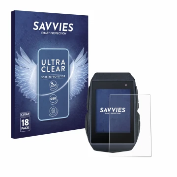 Face avant d’un emballage produit avec le logo de la marque Savvies. À côté, l’appareil Sigma ROX 11.1 Evo est représenté avec