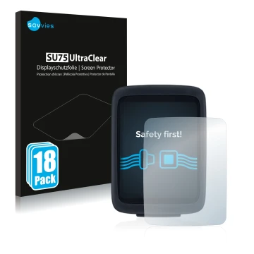 Face avant d’un emballage produit avec le logo de la marque Savvies. À côté, l’appareil Sigma BC 10.0 WL est représenté avec l