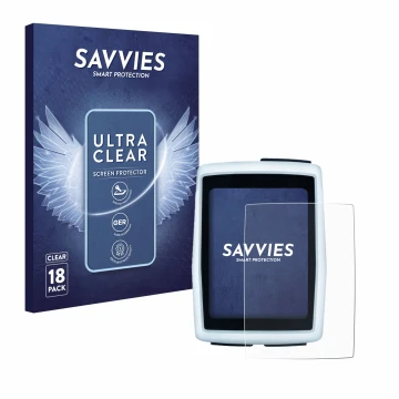 Face avant d’un emballage produit avec le logo de la marque Savvies. À côté, l’appareil Sigma BC 12.0 WL est représenté avec l