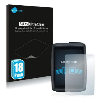 Face avant d’un emballage produit avec le logo de la marque Savvies. À côté, l’appareil Sigma BC 14.0 WL est représenté avec l