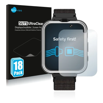 Face avant d’un emballage produit avec le logo de la marque Savvies. À côté, l’appareil Pthtechus X32 est représenté avec la p