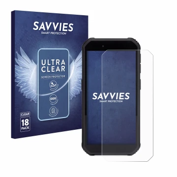 Face avant d’un emballage produit avec le logo de la marque Savvies. À côté, l’appareil SkyCaddie SX550 est représenté avec la